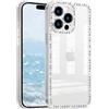 VAOXTY Custodia protettiva 3D per iPhone 15, trasparente, con strass e strass, per ragazze e donne, custodia glitterata con gemme luccicanti, in morbido silicone di lusso, alla moda, protettiva