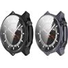 Yikamosi custodie Antigraffio Anti goccia TPU morbida per Guscio paraurti compatibili con OPPO Watch X2,Nero+Grigio