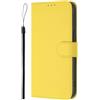 Nodigao Compatibile per Oppo A40 / Oppo A40M / Oppo A60 5G Cover Tinta Unita a Libro Book Pelle PU Portafoglio Magnetica con Disegni Motivo Antiurto Case Flip Custodia - Giallo