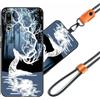 JEZSTHAI JEZSHTAI Custodia con Motivo per MEIZU 16S Cover Antiurto con Cordino,Morbido Cover con Collana Bumper Case Meizu 16S Custodia in Silicone con Regolabile Catena per Cellulare,Cover*A08