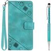 Grandoin Cover per OnePlus Nord 2T 5G, Rabat Portefeuille Cuir Etui, Slim TPU Silicone Bumper Magnétique Housse, Flip Porte Cartes avec Fonction Support Cover, Wallet Case OnePlus Nord 2T 5G (Verde)