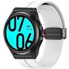 Blueshaweu Cinturino compatibile con smartwatch Ticwatch Pro 5, in morbido silicone, doppio magnetico, regolabile, compatibile con smartwatch Ticwatch Pro 5 (bianco)