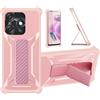 bojioderf Custodia per Tecno SPARK 10C Coque Custodia Case Ibrida [Con protezione dello schermo in vetro temperato] [supporto magnetico pieghevole] [resistente alle impronte digitali smerigliato] Rosa