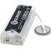 DSLRKIT Adattatore per batteria fittizia AAA/LR03 a CR2032, cavo piatto flessibile, guscio CR2032 di dimensioni reali, supporta due batterie AA con interruttore ON/OFF per termometri da parete
