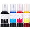 Inkpro 350 ml Multipack Refill Inchiostro Nero, Ciano, Magenta, Giallo Compatibile con Epson Ecotank 101, 102, 103, 104, 105, 106, 113
