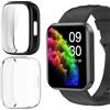 Blueshaweu Custodia compatibile per smartwatch RUIMEN D1, flessibile TPU protezione completa con pellicola protettiva antigraffio Custodia compatibile con RUIMEN D1 (Nero+trasparente)