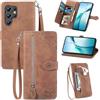 Fertuo Cover per Oukitel C61 / C61 Pro, Custodia a Libro in Pelle PU Flip Case con Porta Carte, Chiusura Magnetica e Cinturino [Disegni di Fiori] Portafoglio Interno Silicone Antiurto, Marrone