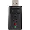 Cuifati Scheda Esterna USB, Adattatore Amplificatore Interno Stereo Virtuale 7.1 CH con Jack per Cuffie da 3,5 Mm e Jack per Microfono per Telefono PC Portatile