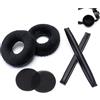 Voarmaks Kit di cuscinetti per cuffie in schiuma color arcobaleno compatibili con cuffie Sennheiser HD25 HD250BT HD25-ll HD25S Il HMD25 (set di velluto nero)