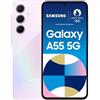 Samsung Smartphone SAMSUNG Galaxy A55 5G 128GB Lilla - [Versione Tedesca, Spagnola, Francese, UK, Belga, Olandese, Danese, Finlandese, Norvegese, Svedese]