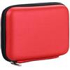 SAMTN Custodia per disco rigido, 2,5 pollici unità esterna di archiviazione Borsa di trasporto, Custodia da viaggio portatile Custodia protettiva Cover Storage Bag (rosso)