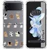 Tumundosmartphone Cover Silicone Anti Colpi per Samsung Galaxy Z Flip 4 5G Disegno Cani Disegni