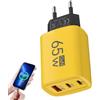 Ruwshuuk Caricabatterie da muro per telefoni cellulari,Blocco caricabatterie da muro | Adattatore telefonico USB 60W per caricatore da muro multiporta,Presa a muro compatta con blocco caricabatterie a
