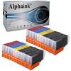 alphaink 20 Cartucce Compatibili con Canon PGI-5BK CLI-8 per Canon PIXMA IP4300 MP500 MP800 MP830 IX4000 IP6700D IP3300 IP5100 IP5200 MP960 MP600(4PGI-5BK,4CLI-8BK,4CLI-8C,4CLI-8M,4CLI-8Y)