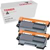 Genérico TN2220 Pack 2 Cartucce Toner Compatibile con Brother TN2220/TN2210/TN2010/TN450 per dcp 7060D, 7065DN, 7070DW, 7055, 7055W, 7057, HL 2240, HL 2240D