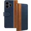 Shantime Custodia in Pelle con Ribalta Compatibile con TCL NxtPaper 70 Pro 5G Case con Portacarte Blocco RFID Cavalletto Magnetico Design Sottile Copertura(Blu)