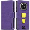 Shantime Custodia Portafoglio in Pelle Compatibile con Doogee V Max Play Pro, Cover Colorata Flip con Portacarte, Chiusura Magnetica Protettiva(Viola)