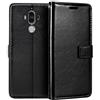Shantime Custodia Portafoglio in Pelle PU Compatibile con Huawei Mate 9, Cover con Chiusura Magnetica, Tasche per Carte e Funzione Stand (Nero)