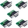 Oiyagai 5 Pezzi Connettore Breakout Board D-sub DB9, 9 Pin 2 File, Porta Seriale RS232, Adattatore Terminale a Blocco Senza Saldatura (Femmina Rivettata)