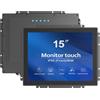 GreenTouch Monitor LCD industriale a 15 pollici dello schermo attivabile al tatto della struttura aperta - luminosità capacitiva PCAP -1024x768-5: 4-Black-1000 pidocchi alta