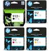 HP IC-Office Pacchetto per HP 912XL Black e HP 912 ciano, magenta, giallo + penna a sfera