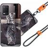JEZSTHAI Cover Compatibile con Realme 8 5G Custodia in Silicone TPU Morbido con Cordino/Laccio Tracolla Cellulare,Antiurto AntiGraffio Protettiva Bumper Case con Disegno Motivi,Cover*A05