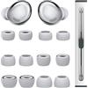 UOWGA Set di 6 paia di gommini di ricambio in silicone per cuffie Samsung Galaxy Buds Pro, colore bianco