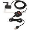 Erisin DAB+ Antenna Digitale Amplificata con Ricevitore MCX, Sintonizzatore FM, Adattatore USB per Android Autoradio