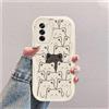 hdqICase Gatto Custodia Onda Silicone Morbido Compatibile con OPPO Reno 12 Pro 5G Bianco Cover