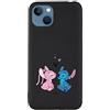 LA CASA DE LAS CARCASAS Custodia per iPhone 14 Ufficiale di Lilo & Stitch Bacio Silicone liquido nero per proteggere il tuo cellulare. Scegli il tipo di cover che ti piace di più con licenza ufficiale Disney