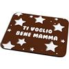 quickgadget Idea Regalo Tappetino Mouse Pad Festa della Mamma, Compleanno, Ti Voglio Bene Mamma Stelle Cioccolato