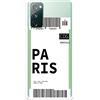 LA CASA DE LAS CARCASAS Custodia per Samsung Galaxy S20 FE Biglietto aereo Paris trasparente per proteggere il tuo cellulare. Cover per Samsung in silicone flessibile con design esclusivi