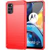 TingYR Cover per Motorola Moto E32s, Ultra Sottile di Gomma, Ottima Cover Antiurto TPU Flessibile, Custodia Case per Motorola Moto E32s Smartphone.(Rosso)