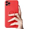 Rokmym Custodia in Silicone per iPhone 12 Mini, Custodia iPhone 12 Mini Cover con 360°Anello Girevole per Supporto Magnetico Auto Antiurto AntiGraffio Case per iPhone 12 Mini