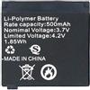 TEMOI Da 1 a 8 batterie ricaricabili ai polimeri di ioni di litio da 3 7V 500Mah per orologi intelligenti Q18 33X31X5Mm / 1 29X1 22X0 19 batterie al litio -1 pezzi