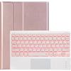 ZKAIAI Cover con Tastiera per iPad 6 Gen 2018/ iPad 5 Gen 2017/ iPad Pro 9.7/ iPad Air 2/ iPad Air 1, Tastiera Retroilluminata 7 Colori Bluetooth Staccabile con Touchpad