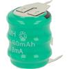 vhbw NiMH Batteria a bottone di ricambio 3 pin tipo V80H 80mAh 3,6V compatibile con batterie compatibile con modellismo, luci solari ecc.