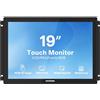 NORQIN 19 Monitor Touch Screen Incorporato Industriale -1280×1024 Cornice Aperta IP65, IPS,Montaggio VESA,Display Touch Capacitivo a 10 Puntate,HDMI/VGA/DVI/USB,Per Automazione e HMI, POS