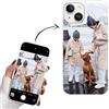Yoedge Cover Personalizzata per Apple iPhone 15 6,1 Personalizzato con Foto Immagine Testi Disegni Custodia Personalizzabile Regalo Album Personalizzabili Nero Bianco per iPhone 15