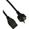 AKYGA AK-UP-06 - Cavo di Alimentazione per Server ups Hot-Plug Hot-Swap, Cavo di Alimentazione IEC C14/C15, 1,8 m, Cavo per dispositivi Freddi Nero, Cu 100% Rame, 3 x 1 mm2 HQ