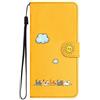 Aisenth Cover per Samsung Galaxy A23/M23 5G/M13 4G, Carino Gatto Custodia in PU Pelle Portafoglio Cover Kawaii Animali Protettiva Flip Case con Funzione Supporto, Slot per schede, Giallo