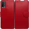 KEJI Cover Custodia per XIAOMI Redmi 9T, Cover Custodia Libro in Pelle Portafoglio con Supporto Flip Caso Supporto Stand Chiusura Magnetica XIAOMI Redmi 9T, Elegante (ROSSO)
