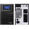 NJOY Aten Pro 1000 Gruppo di Continuità 1000VA 900 Watt, Doppia Conversione On-Line Onda Sinusoidale Pura, 3 Uscite Schuko, USB, RS232, Slot SNMP, 2 Batterie 12V-9Ah, Tower - Garanzia 3 Anni