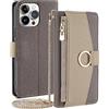 CasurvivePro Custodia a portafoglio compatibile per Google Pixel 8 Pro con cinghia da tracolla, tasche con cerniera magnetica per borsa, custodia a portafoglio in PU in pelle PU con chiusura a scatto