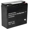 Multipower Batteria al piombo MP22-12C Pb 12V 22AH 2000mAh resistente ai cicli, M5
