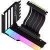 Kexpery Kit di supporto per scheda grafica verticale con cavo Riser PCI-E 4.0 X16 da 15 cm, kit di supporto per scheda video ad angolo retto di 90 gradi, supporto per scheda grafica (nero lucido