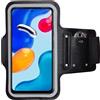 CoverKingz Porta cellulare da corsa per Xiaomi Redmi Note 11/11S/Poco M4 Pro - Porta telefono corsa con tasca portach Redmi Note 11/11S/Poco M4 Pro - Fascia braccio smartphone Nera