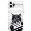 Mixroom - Cover Custodia Per iPhone 12 Mini In Silicone TPU Fantasia GATTO IN ARRESTO 325