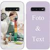 Yoedge Cover Personalizzata Custodia per Samsung Galaxy S10 (4G) 6,1 Personalizzato con Foto Testi Disegni Personalizza Custodia Immagine, Antiurto Viola Personalizzabili Case per Samsung S10