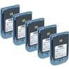 vhbw 5x batteria compatibile con Ascom i62 Messenger, i62 Protector, i62 Talker telefono fisso cordless (900mAh, 3,7V, Li-Ion) blu/grigio